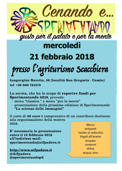 cena per Sperimentando 2018